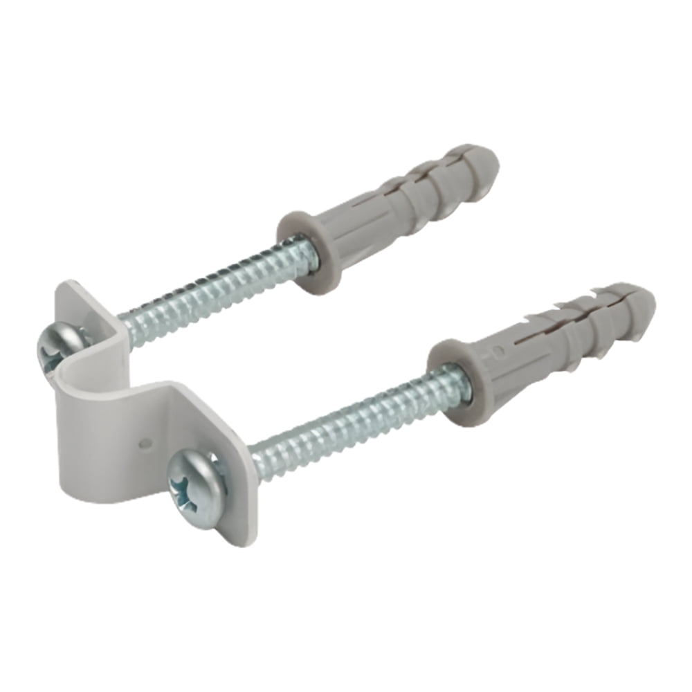 White Metal Shelf Clips for Fixed-Mount Installation