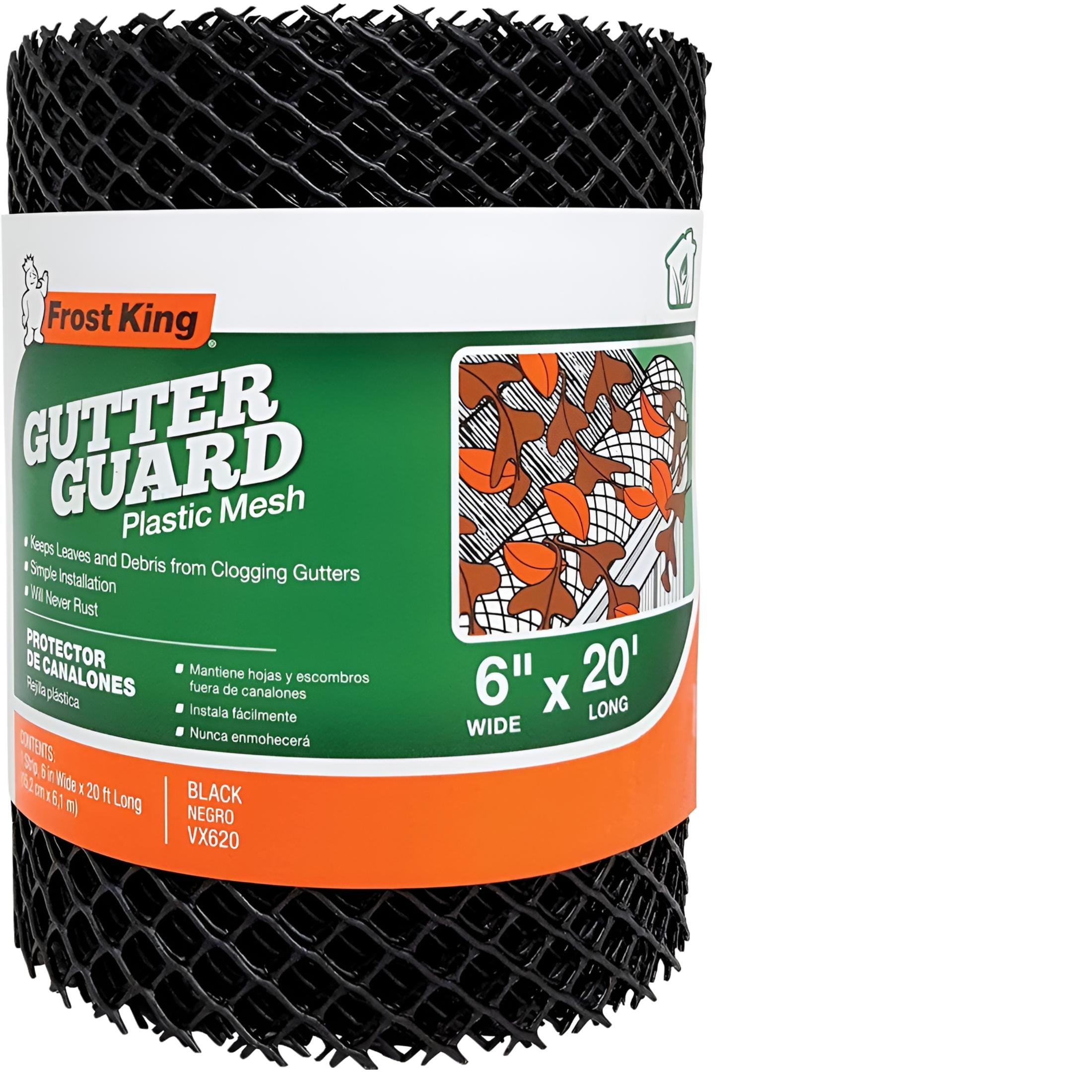 Orgill Frost King VX620 Gutter Guard, 6 in W X 20 ft L, B