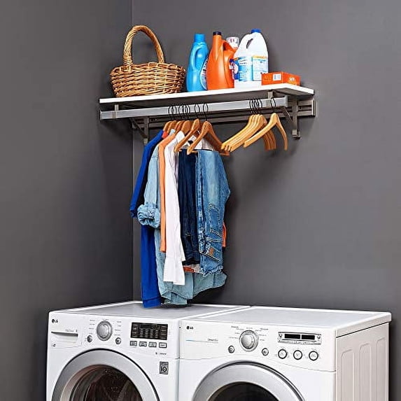 Orginnovations, Inc. Arrange a Space LHS Laundry Room Single Shelf-Hang Kit 32