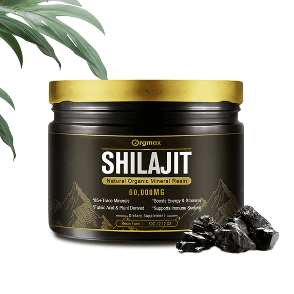 Orgmax 60,000MG Original Siberian Pure Shilajit, Support Metabolism & Immune System - 100 Serving / 60g