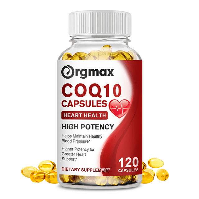 Orgmax Coenzyme Q10 300mg COQ10 Capsules Antioxidant Support for Heart, Brain, Immunity