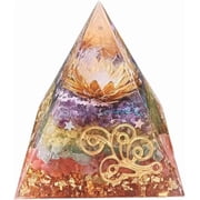 Orgone Chakra Pyramid Flower of Life Large Pyramid,Healing Crystals Meditation PyramidLarge 8cm/3.15