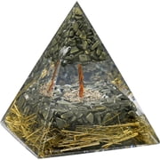 Orgone Energy Pyramid with Pyrite Crystals and Healing Stone