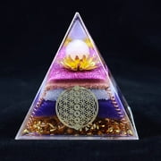 Orgone Pyramid,Emf Protection Healing Crystals and Stones Meditation Chakra CrystalsExtra Large 8cm/3.15