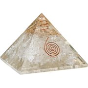 Orgone Pyramid with Clear Quartz Crystal and Healing Coil Quartz Point