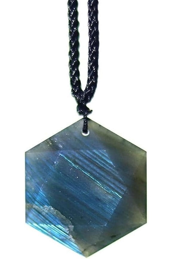 Orgone Star Of David Hexagram Labradorite Necklace  Birthstone Crystal  Necklace For Men Women