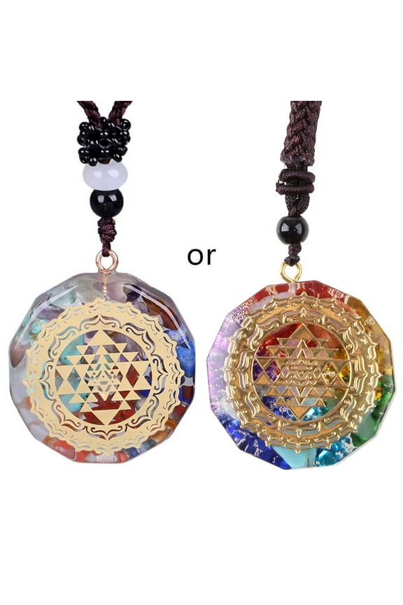 Orgonite Luminous Energy Pendant Natural Crystal Chakra Orgon Energizing Necklace Absorbs Negative Healing Jewelry