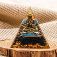 thumbnail image 1 of Orgonite Pyramid Resin Energy Generators Reiki Natural Obsidian Chips and Inside for Home Office Desk Decoration 50x50x50mm, 1 of 1