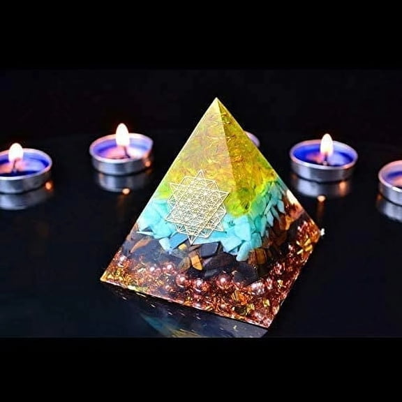 Orgonite Pyramids Emf Protection Crystal Healing Crystals for Mediation Reiki Healing (Extra XX Large)