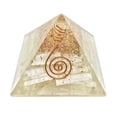 thumbnail image 1 of Orgonite Selenite Crystal Pyramid | EMF Protection Orgone Generator Energy Cleanser Reiki Healing | Space Clearing for Positive Energy, 1 of 2