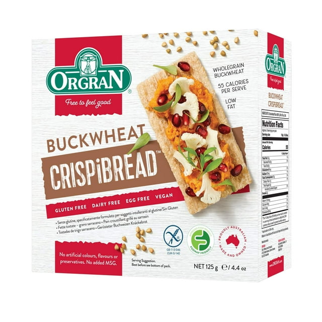 Orgran Gluten Free Toasted OIF8 Buckwheat Crispibread Organic