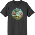 thumbnail image 1 of Orgullo Hispano Parrot Mosaic Adult Charcoal Crew Neck Short Sleeve Tee-Medium, 1 of 4