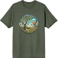 thumbnail image 1 of Orgullo Hispano Parrot Mosaic Adult Green Crew Neck Short Sleeve Tee-Small, 1 of 6