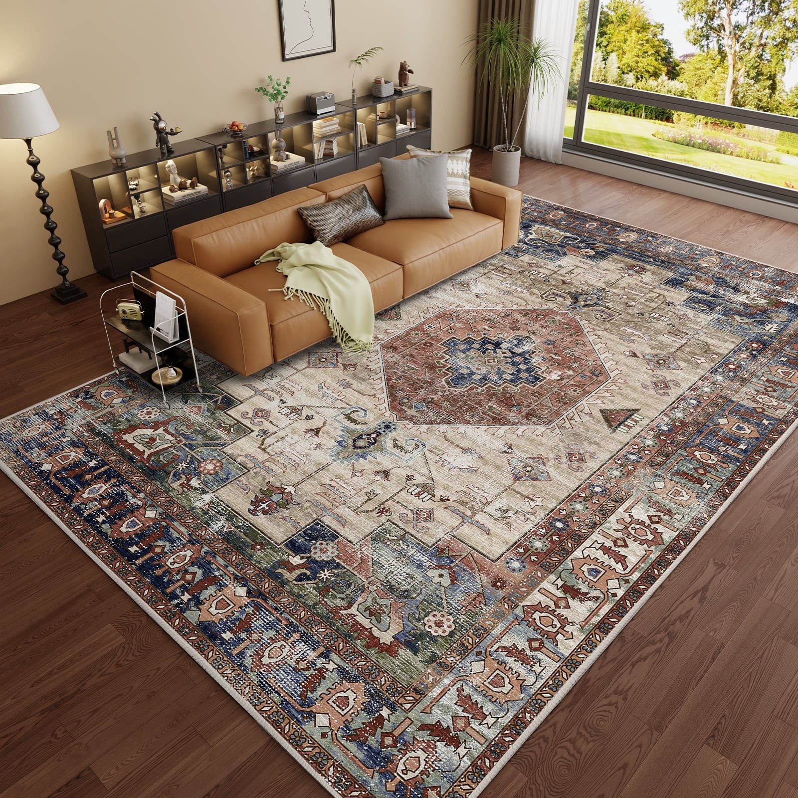Orhopui 5x7 Area Rug Living Room Rugs - Washable Boho Rug Vintage ...