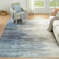 thumbnail image 1 of Orhopui Washable Area Rug for Living Room, 5'x7' Non-Slip Neutral Abstract Blue Indoor Rug - Soft Low Pile & Stain Resistant Carpet for Bedroom, Office, Dining Room, Nursery & Kitchen, 1 of 2