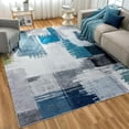 thumbnail image 1 of Orhopui Washable Area Rug for Living Room Blue+Gray, 4'x6' Non-Slip Neutral Abstract Indoor Rug - Soft Low Pile & Stain Resistant Carpet for Bedroom, Office, Dining Room, Nursery & Kitchen, 1 of 8