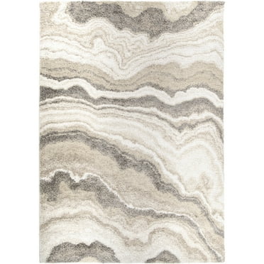 Orian Avalanche 5'3" X 7'6" Ivory Abstract Area Rug