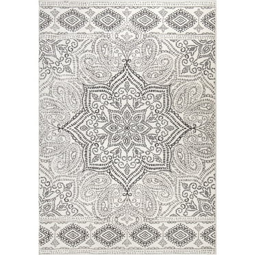 Orian Cachemir 6'5" X 9'6" White Floral Paisley Indoor Area Rug