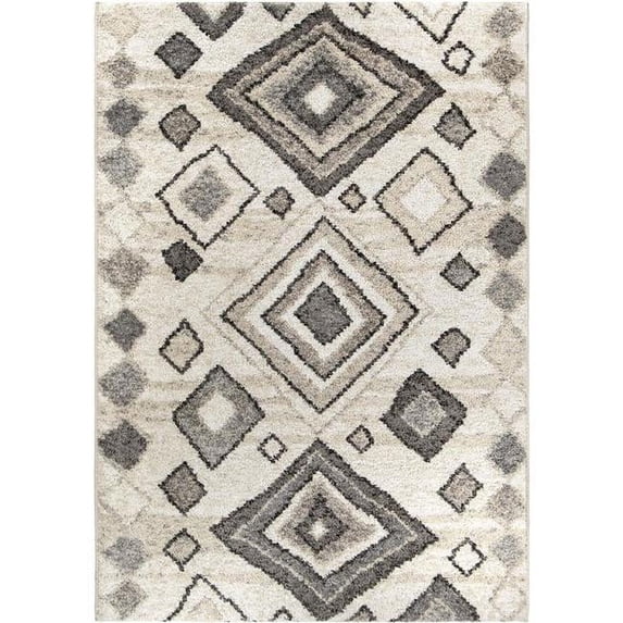 Palmetto Living by Orian CAS-TR04-80LW-240x330 7 ft. 10 in. x 10 ft. 10 in. Casablanca Tribal 04 Lambswool Area Rug