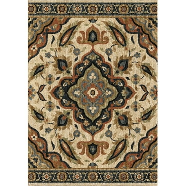 Orian Eleanore 5'3" X 7'6" Beige Floral Area Rug