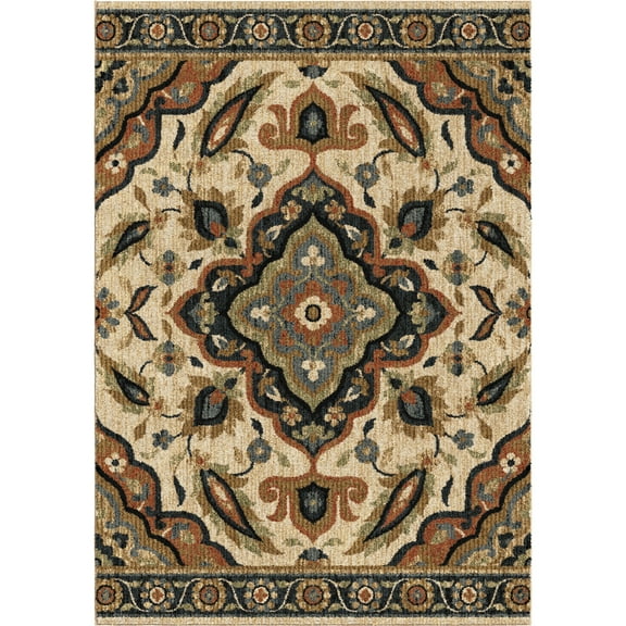 Orian Eleanore 9' X 13' Beige Floral Area Rug