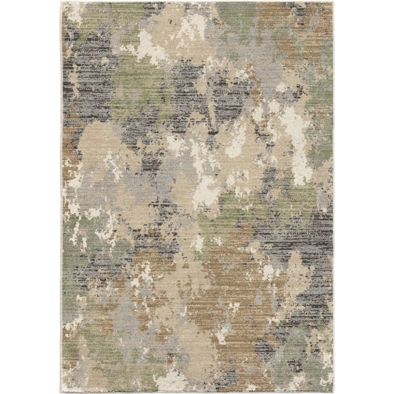 Orian Ironstone Introspective 9' X 13' Beige Abstract Area Rug