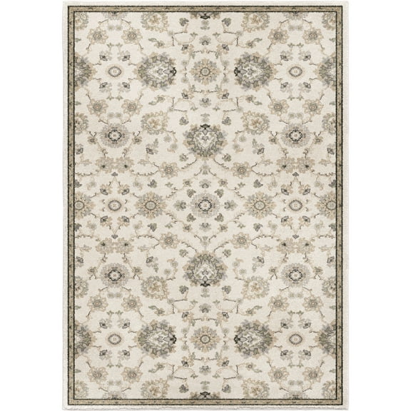 Orian Ironstone Wildflower 7'10" X 10'10" Soft White Floral Area Rug