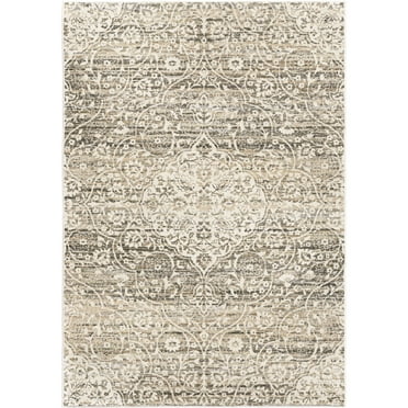 Orian Jamestown 5'3" X 7'6" Soft White Floral Area Rug