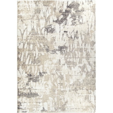 Orian Mountain View 5'3" X 7'6" White Abstract Area Rug