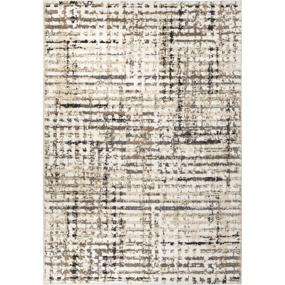 Orian Network 8'10" X 13' Tan Abstract Area Rug