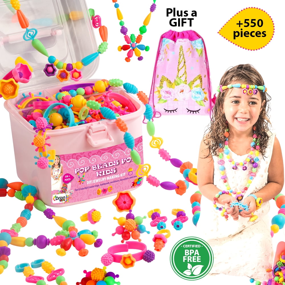  BigOtters Pop Beads for Kids Jewelry Making, 550+ DIY