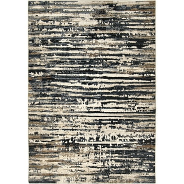 Orian Rhinestone 5'3" X 7'6" Indigo Blue Abstract Area Rug