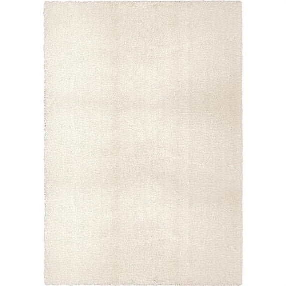 Palmetto Living Cotton Tail Solid White Machine Woven Area Rug 7'10" X 10'10"