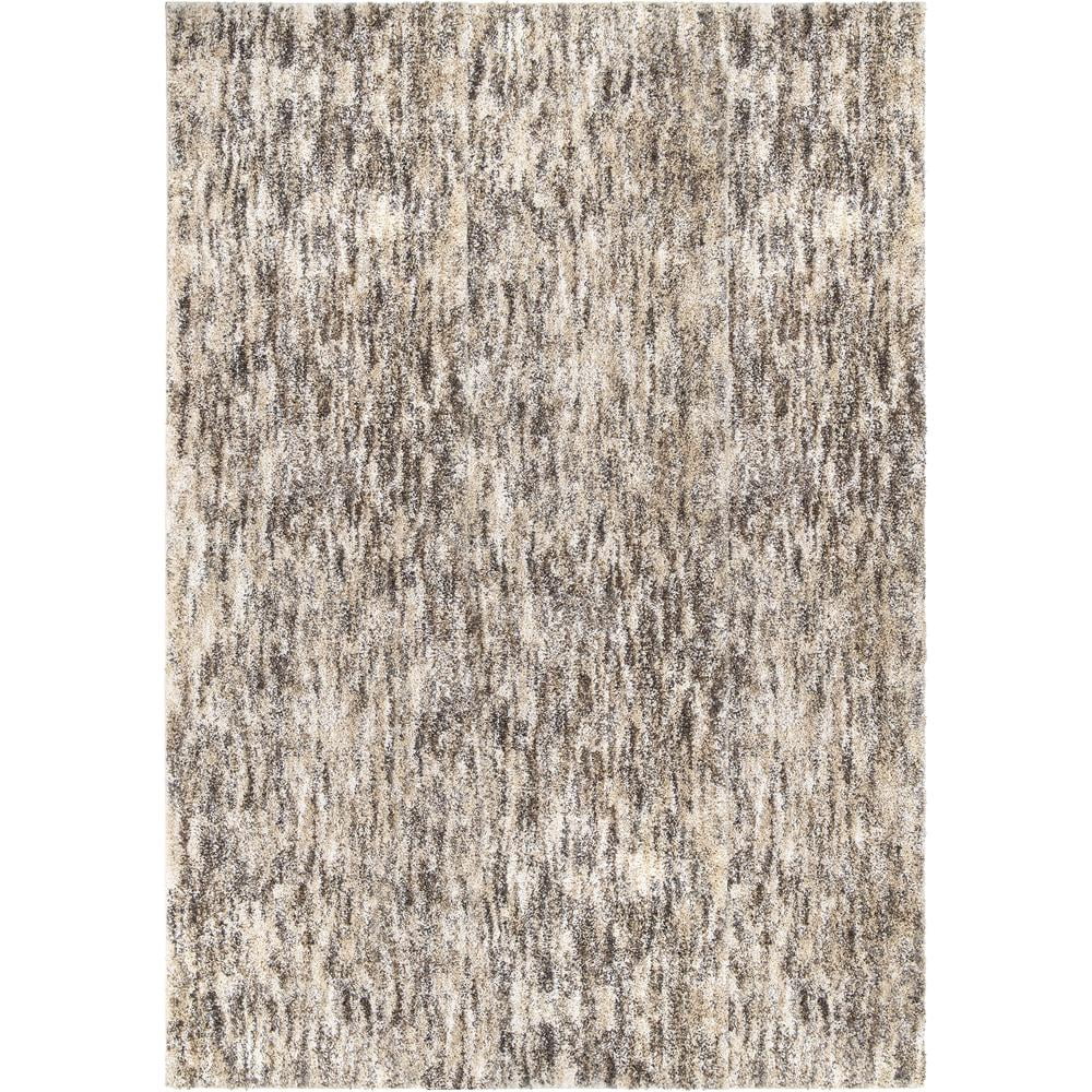 Taupe Grey 7'10" x 10'10" Stain-Resistant Synthetic Area Rug