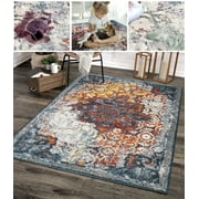 Orian Rugs Pet & Spill Friendly Bosford Multicolor- Blue Area Rug, 7'10" x 10'10"