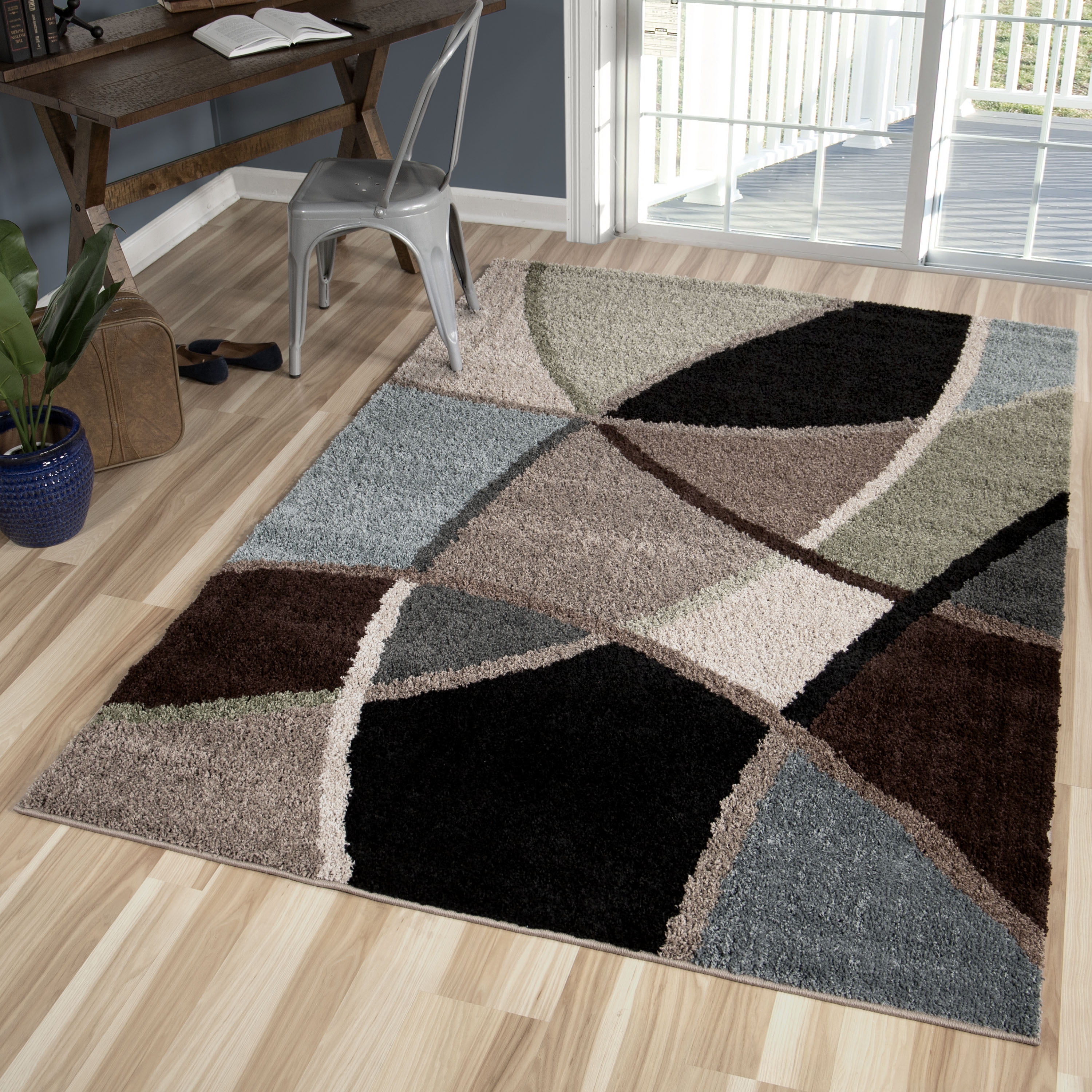 Orian Rugs Shag Divulge Blue Area Rug, 7'10" x 10'10"