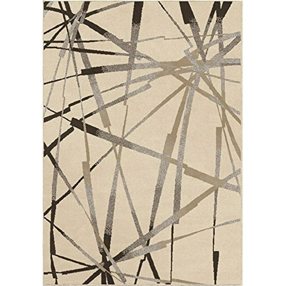 Epiphany Thunder Cream Area Rug (5'3" x 7'6")