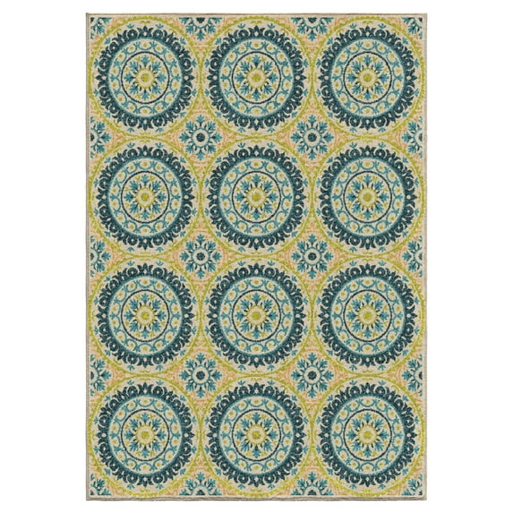 Orian Rugs Veranda Aqua 5'2" x 7'6" Area Rug