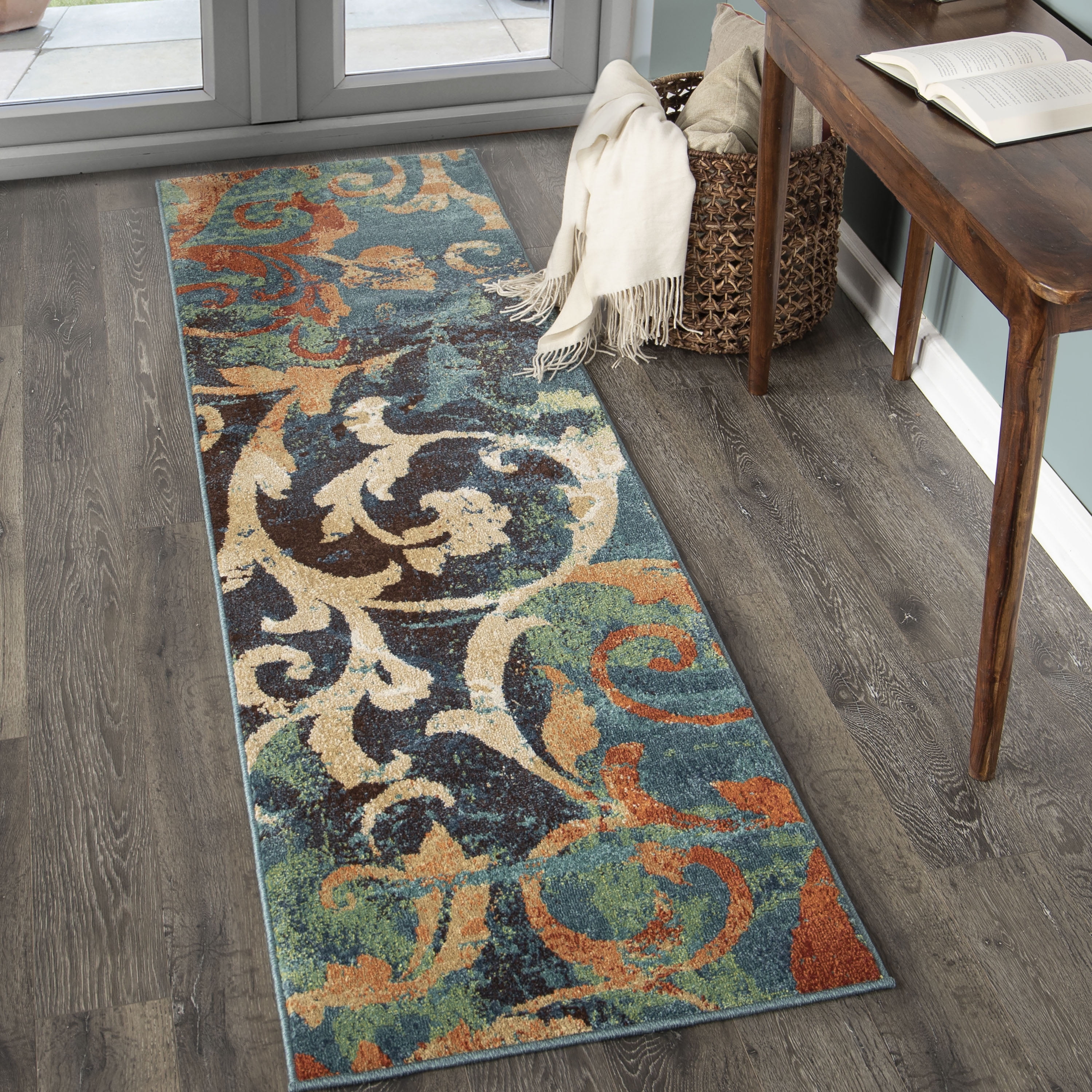 Orian Rugs Watercolor Scroll MultiColored Area Rug or Runner