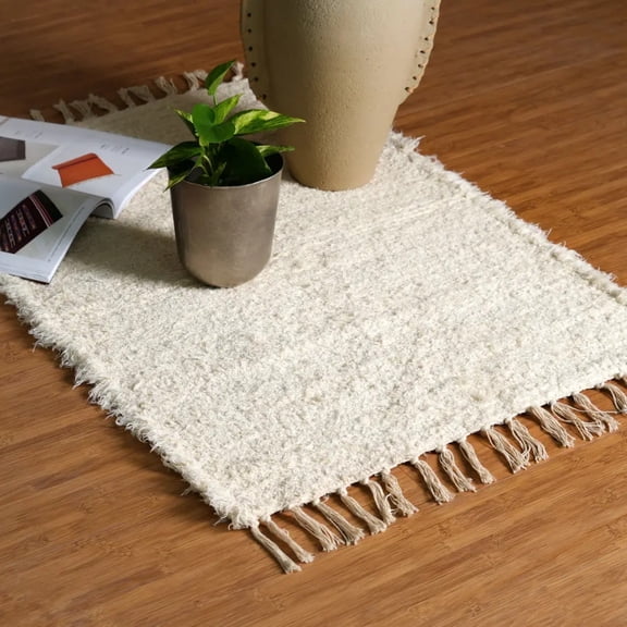 Expobazaar Rug | Camelot Scatter Rug | 36 X 24" | Home Decor White Rug