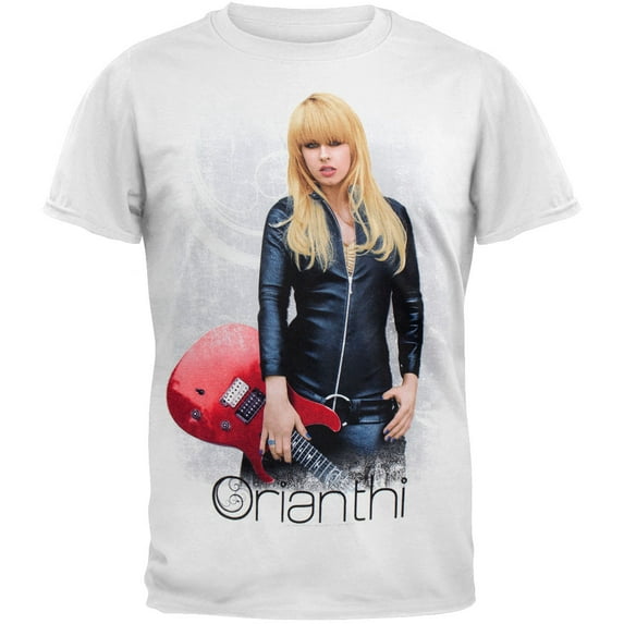 Orianthi Men's Leather & Strings Short Sleeve T Shirt