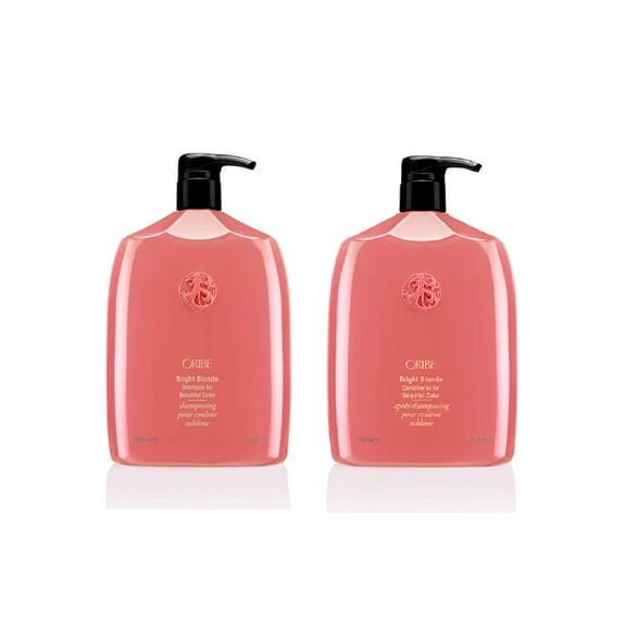 Oribe Bright Blonde Shampoo & Conditioner for Beautiful Color 33.8oz/1L Set