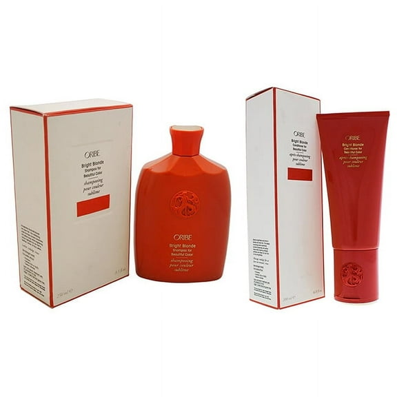 Oribe Bright Blonde Shampoo and Conditioner for Beautiful Color Kit 8.5oz Shampoo, 6.8oz Conditioner 2 Pc Kit
