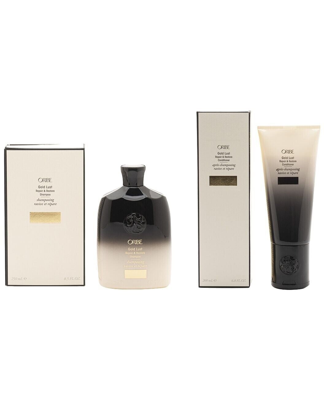 Oribe Gold Lust Repair and Restore Shampoo 8.5 oz & Conditioner 6.8 oz