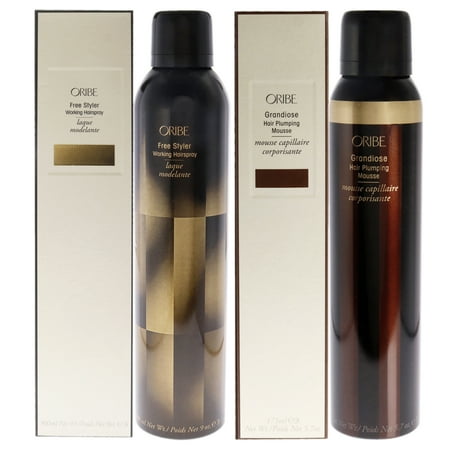 Oribe Grandiose Hair Plumping Mousse and Free Styler Working Hairspray 2 Pc Kit - 5.7oz Mousse, 9oz Hairspray