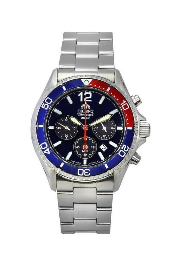 Chronograph Stainless Steel Black Dial Solar Diver's RA-TX0201L10B 200M Men's Watch