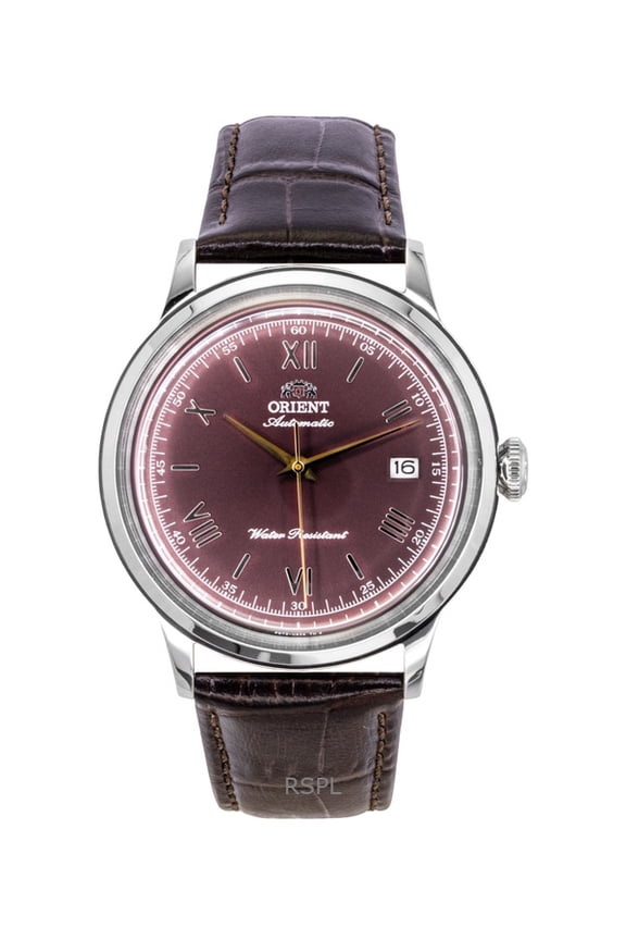Classic Leather Strap Bordeaux Dial Automatic RA-AC0026R Men's Watch