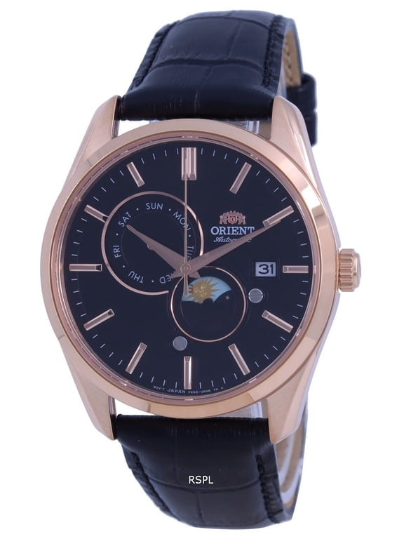 Sun and Moon Black Dial Men's Watch RA-AK0309B10B