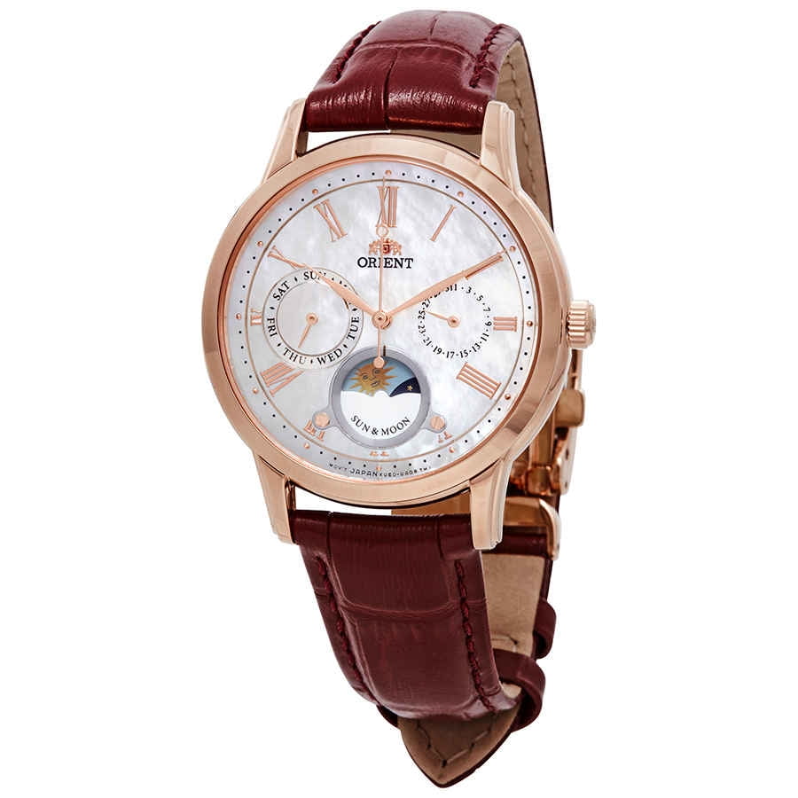Orient Classic Sun and Moon Open Heart Ladies Watch RA