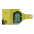 thumbnail image 1 of Orient Cutting Board, Morroccan Oriental Walkway Old Eastern Building Architecture Stone Carving Photo, Tempered Glass Cutting and Serving Board, Wine Bottle Shape, Green Yellow, by Ambesonne, 1 of 1